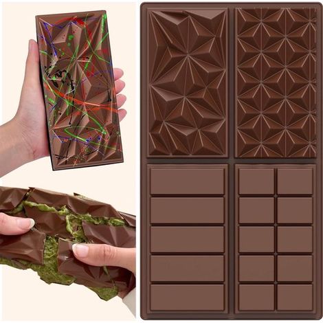 4-in-1 Schokoladenform aus Silikon, tiefe Pralinenform, antihaftbeschichtet, BPA-frei (1/5)