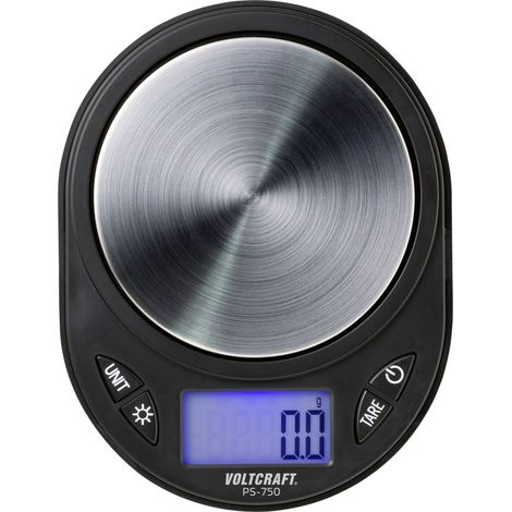 Balance de précision VOLTCRAFT PS-750 Plage de pesée (max.) 750 g Lisibilité 0.1 g à pile(s) noir (1/5)
