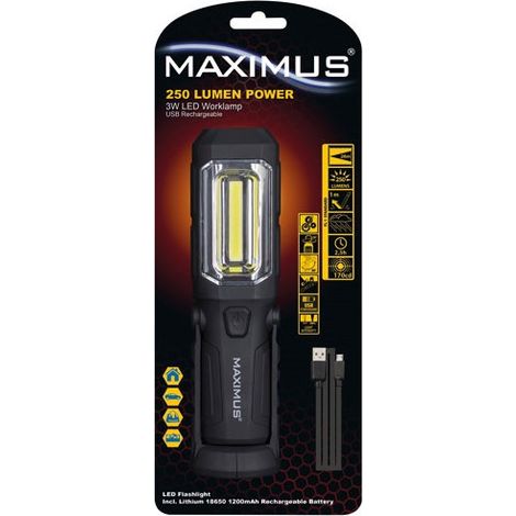 Lámpara portátil LED recargable WKL011 Maximus (1/3)