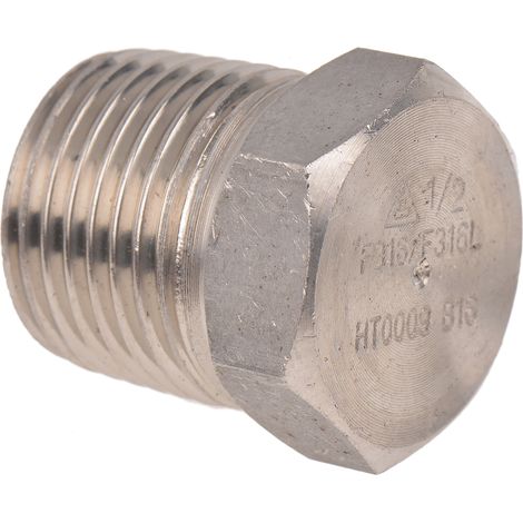 Bouchon hexagonal RS PRO, R 1/2" mâle ( Prix pour 1 ) (1/2)