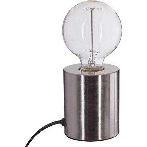 Lámpara de pie 'Saba' acero cepillado - metal A. 11 cm - Atmosphera créateur d'intérieur (1/3)