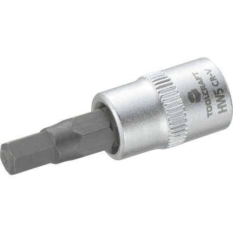 TOOLCRAFT 816070 Innen-Sechskant Steckschlüssel-Bit-Einsatz 5 mm 1/4" (6.3 mm)
