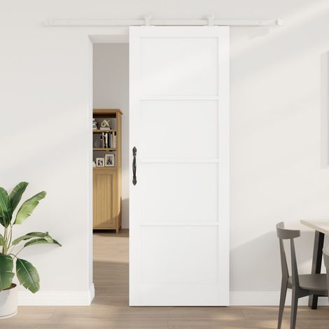 Maison Exclusive - Schiebetür Weiß 83 x 232 cm Massives Kiefernho (1/5)