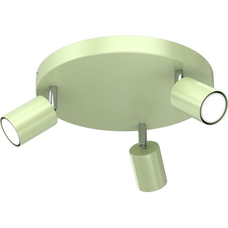 Plafonnier moderne vert 3 spots orientables GU10 3x8W Luminex Fun
