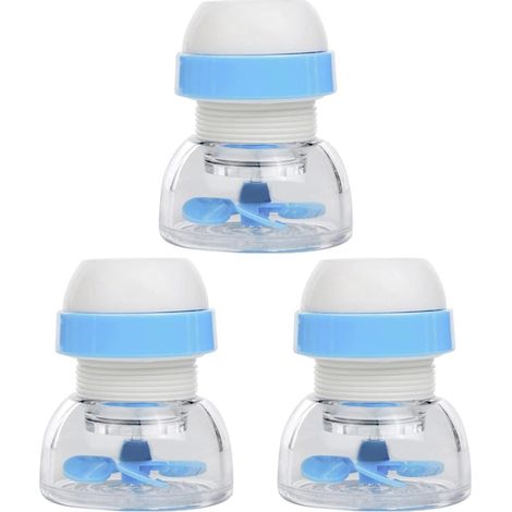 Purificateur d'eau d'évier 3 pièces, aérateur de cuisine, buse de robinet rotative, PVC (1/5)
