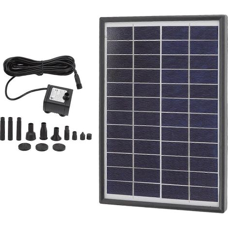 Solarbrunnenpumpe 12V 6W ABS-Antiverstopfungsfilter, leicht zu reinigen, solarbetriebene Wasserpumpe für schwimmende Dekorationen (1/5)