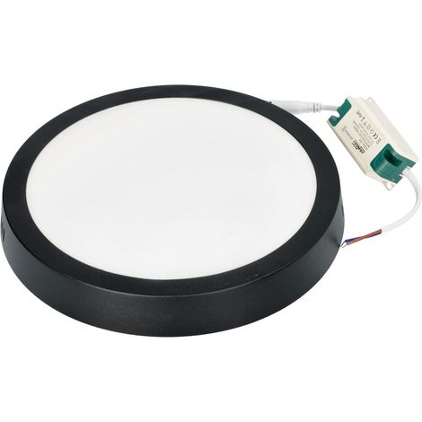 Jandei - Downlight led 18W 6000K redondo superficie marco negro