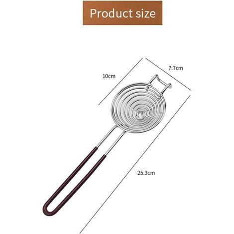Stainless steel egg separator – 2 pieces with long handle – ideal for easily separating yolks and whites
