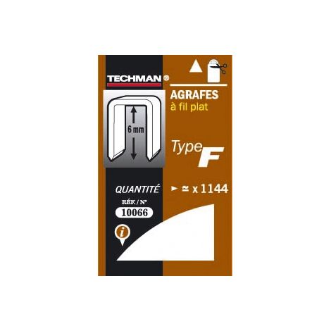 Grapas 8 mm - tipo F TECHMAN