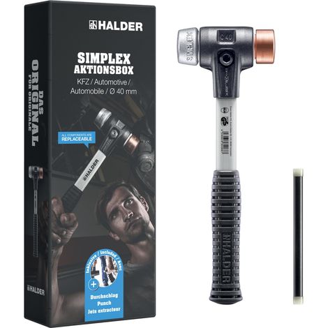 Halder SIMPLEX-Aktionsbox KFZ 3749s001 Schonhammer rückschlagsfrei 2400 130 mm 1 St. (1/5)