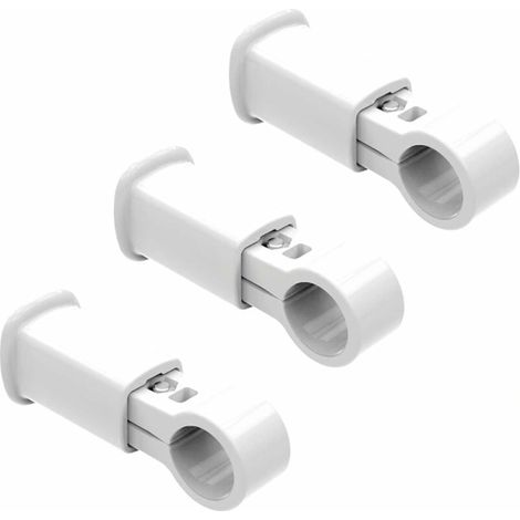 Filiyano – Support à pince pour sèche-serviettes - Tube Ø 22 mm - Capacité 75 kg - Blanc