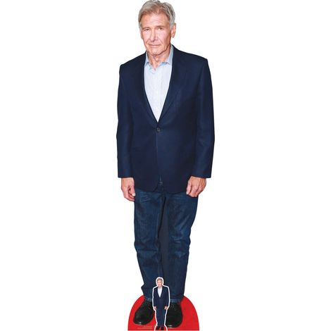 Figurine en carton Harrison Ford en costume bleu foncé - Acteur Américain - Haut 186 cm (1/5)