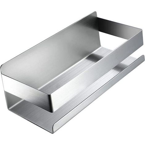 Panier/étagère de salle de bain, acier inoxydable, 24 x 10,6 x 7 cm, argent (1/5)
