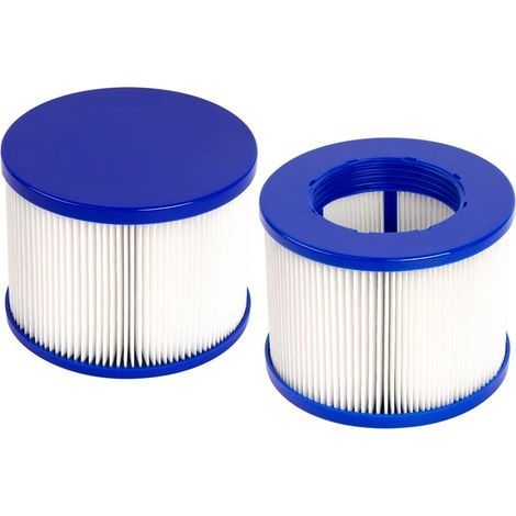 Lot de 2 Cartouches Filtre Spa Infinite a Visser,Filtre 75 x 100 mm,Filtre Spa A Visser pour gymax Spa Pool Spa Hot Tub Filter Cartouches de Rechange, Bleu et Blanc (1/4)