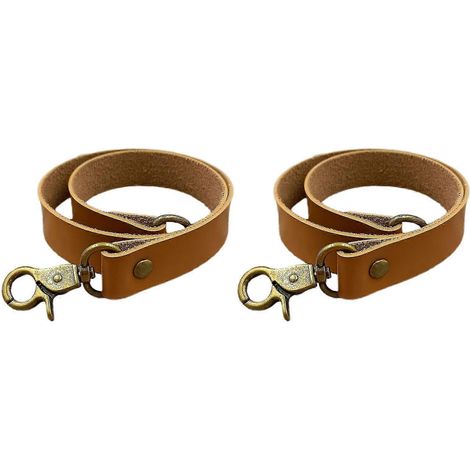 embrasses de rideaux en cuir, décoration de fenêtre, cadeau de pendaison de crémaillère (marron clair) (1/5)