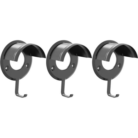 Soporte para bridas de pared hierro negro vidaXL (1/5)
