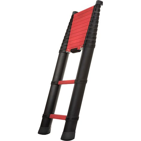 Scala telescopica pompiere 13 gradini - Lunghezza 4.10m - Altezza mass. di lavoro 4.90m - TEL-72741-521