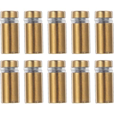 10 vis d'écartement publicitaires en acier inoxydable, petites vis d'écartement-2.60X1.20X1.20CM-Golden (1/3)