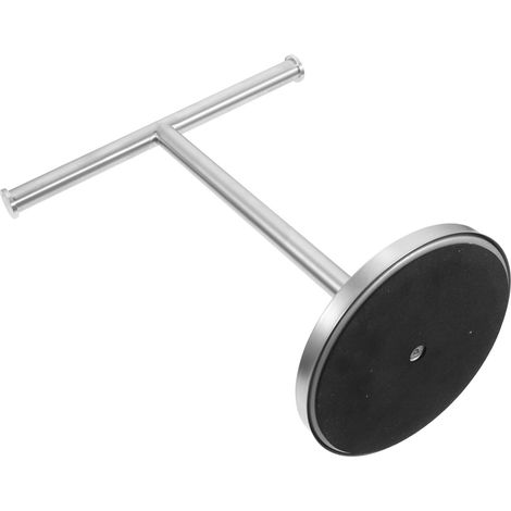Porte-serviettes vertical en inox, base ronde, support en forme de T pour lavabo et comptoir de salle de bain (1/5)