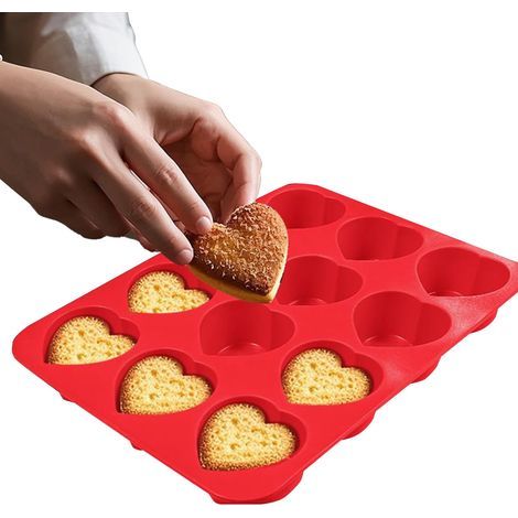 Moule en silicone, 12 compartiments, passe au micro-ondes, moule en silicone pour chocolat, gâteaux, bonbons, dessert, fondant, oursons en caoutchouc, bougie, artisanat, fête, vacances (1/5)
