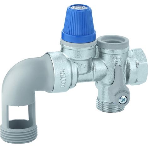 Thermador – Groupe de sécurité coudé inox 3/4'' pour chauffe-eau – Embout pivotant – Clapet anti-retour démontable – Normes ACSNF (1/4)