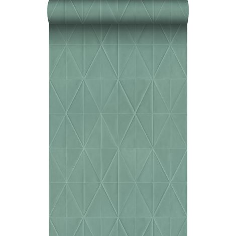 papier peint origami vert grisé - Origin Wallcoverings (1/5)
