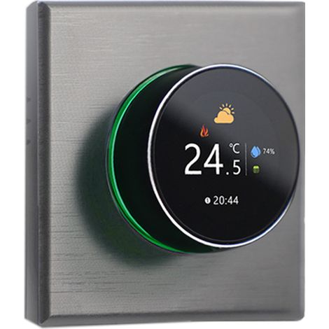 Intelligenter WiFi-Thermostat mit Farbbildschirm, Drehregler für Heizung mit Hintergrundbeleuchtung, Temperatureinstellung, Sensor und Timer, Temperaturkalibrierung.
