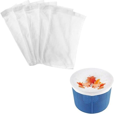Poolskimmersocken, Vorfilterskimmer, Poolskimmerfilter, Schwimmbadfilterskimmer, Poolfiltersocke, fängt Blätter und Haare auf, 5 Stück (1/5)