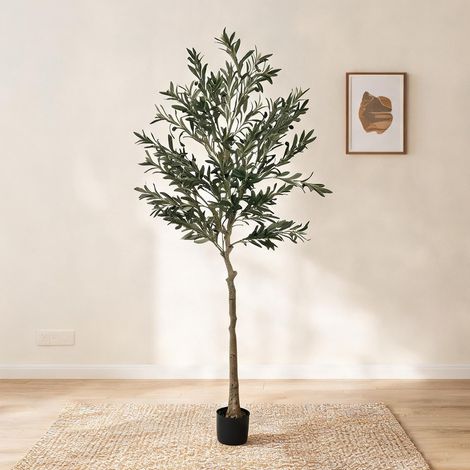 Plante artificielle vert en soie 15 x 15 x 180 cm (1/5)