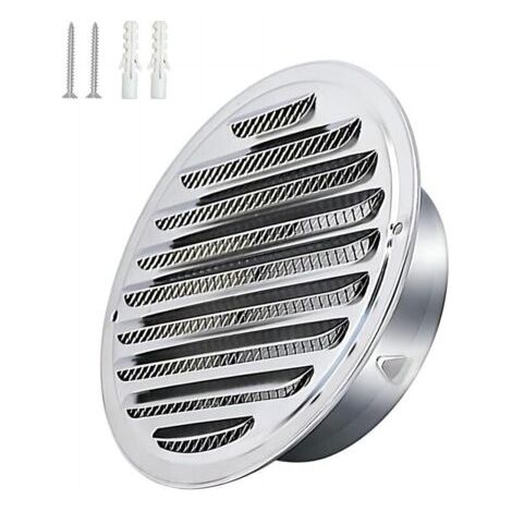 Griglia di ventilazione rotonda in acciaio inox Tubo di scarico Copertura di uscita dell'aria da 150 mm Griglia di scarico rotonda Cappa di estrazione fumi Zanzariera (1/4)