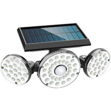 Lampe Solaire Extérieur, Lumière Solaire 70 LED à l'extérieur avec détecteur de Mouvement, IP65 étanche, Applique Murale Solaire Rotative à 360 ° Pour les balcons de jardin (1/4)