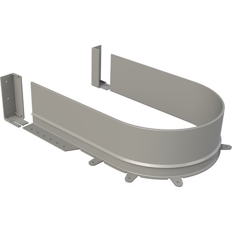 Volpato Schubladen Syphon Ausschnit flex - Bodenstärke 19mm, Kunststoff weiß