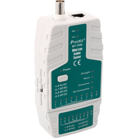 Tester Rivelatore di rete Rj45 Bnc Ncv Mt7058 (1/4)