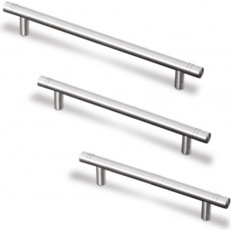 Poignée droites inox brossé Ø 10mm - longueur 132 mm entraxe 96 mm - JUAN JOSE VERGES/ACDE (1/2)