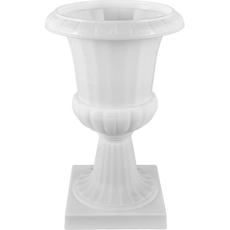 Urne décorative blanche style colonne romaine - 25,50 x 15,50 x 15,50 cm, mariage (1/5)