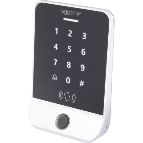 [GEBRAUCHT] B-Ware Sygonix Fingerprint RFID Zugangssystem Aufputz 12V DC mit Tastatur silber 1000