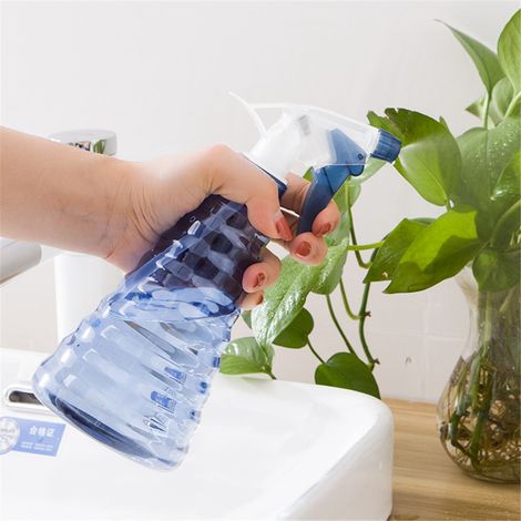 Arrosage facile avec pulvérisateur, flacon bleu transparent en plastique à gâchette manuelle pour jardin (tour) (1/3)