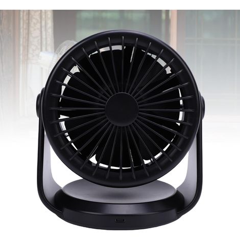 Ventilador de mesa recargable, con montaje en pared y puerto USB: 100 velocidades, pantalla digital, silencioso y portátil para el hogar, la oficina, viajes y acampadas. (1/5)