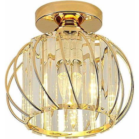 Plafonniers en cristal, petits spots LED encastrés pour cuisine, couloir, salle à manger, salon, bar (doré) (1/5)