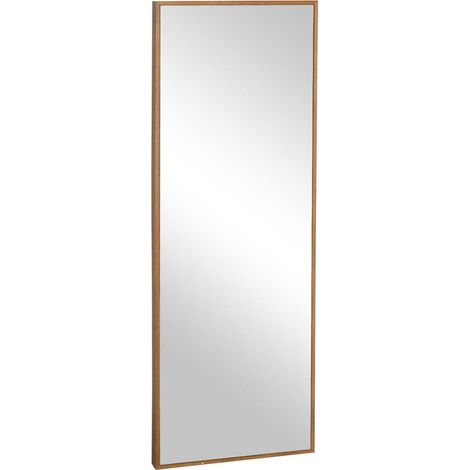 Miroir mural haut cadre en bois de pin 45x125 cm (1/3)