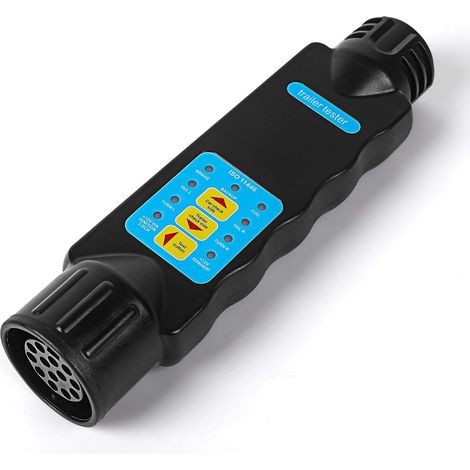 Toma de remolque de 7 pines, comprobador de toma de remolque de 13 pines, comprobador de luces de remolque de 12 V, herramientas de diagnóstico de circuito de cableado para caravanas, autocaravanas y (1/5)