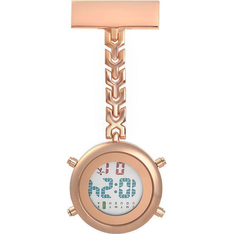 Montre-bracelet infirmière à épingle, montre de poche médicale multifonction en métal avec affichage numérique et alarme. (1/5)