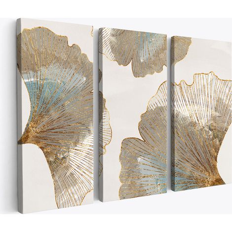 Tableau triptyque - Feuilles (1/4)