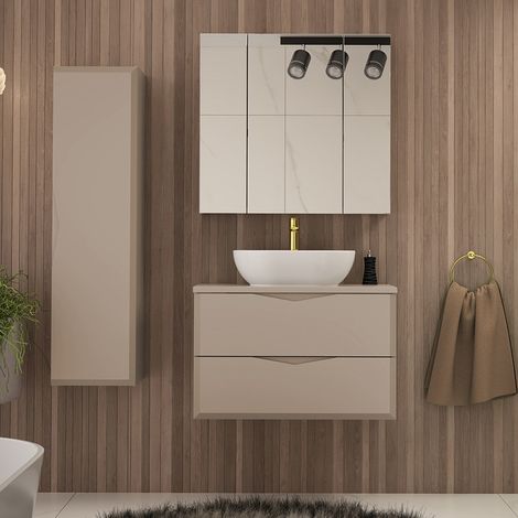 Badezimmermöbel Set 3-teilig in Beige DORIDA-140 (1/5)