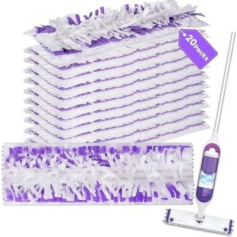 Recharges de tampons de nettoyage jetables pour Swiffer PowerMop Recharges de tampons de nettoyage multi-surfaces pour le nettoyage des sols, 20 unités (1/5)