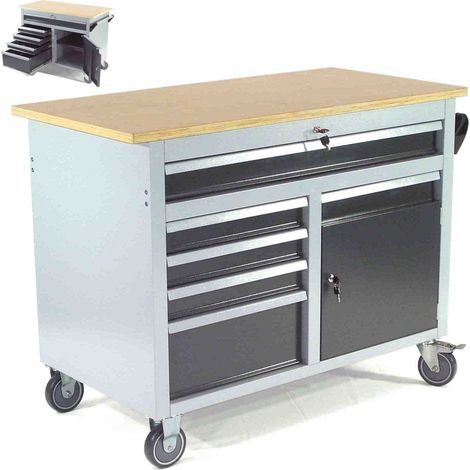 XL Werkstattwagen mobile Werkbank Werkzeugwagen Rollwagen Werkzeugkiste 06279 (1/5)