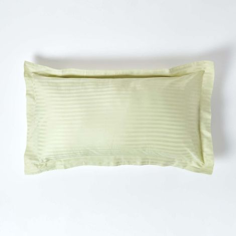 HOMESCAPES Sage Green Egyptian Cotton Ultrasoft Kingsize Oxford Pillowcase 330 Thread Count - Sage Green