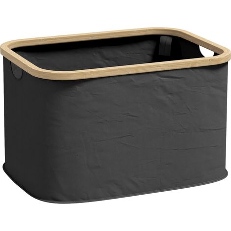 Panier à linge pliable 36 L, corbeille à vêtements avec poignées rainurées pour salle de bain, chambre, buanderie (1/5)