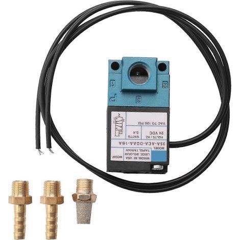 Électrovanne de commande de suralimentation électronique 3 ports 24 V CC 5,4 W ECU 35a-aaa-ddaa-1ba avec 3 raccords (1/5)