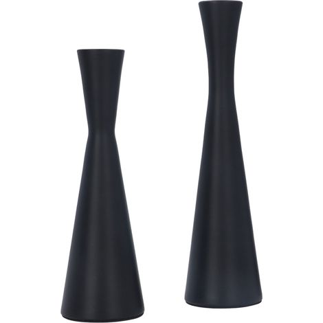 Ensemble de chandeliers noirs, luxe européen en fer forgé, chandelier conique en métal noir mat rétro moderne